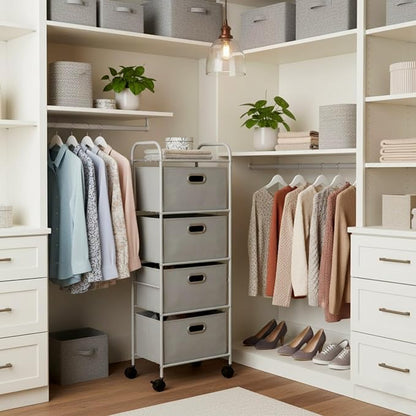 4-Drawer Fabric Dresser - Image 2