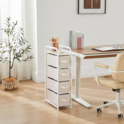 MAX Houser 4 Drawer Narrow Dresser Fabric Storage Tower Vertical Slim Storage - Image 4