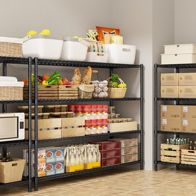 Storage Shelves, 4-Tier Adjustable Metal Industrial Utility Shelf Rack - Image 7