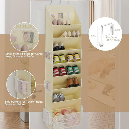 Criusia Shoe Storage, Over the Door Shoe Organizer, Hanging Closet Shoe Storage - Image 5
