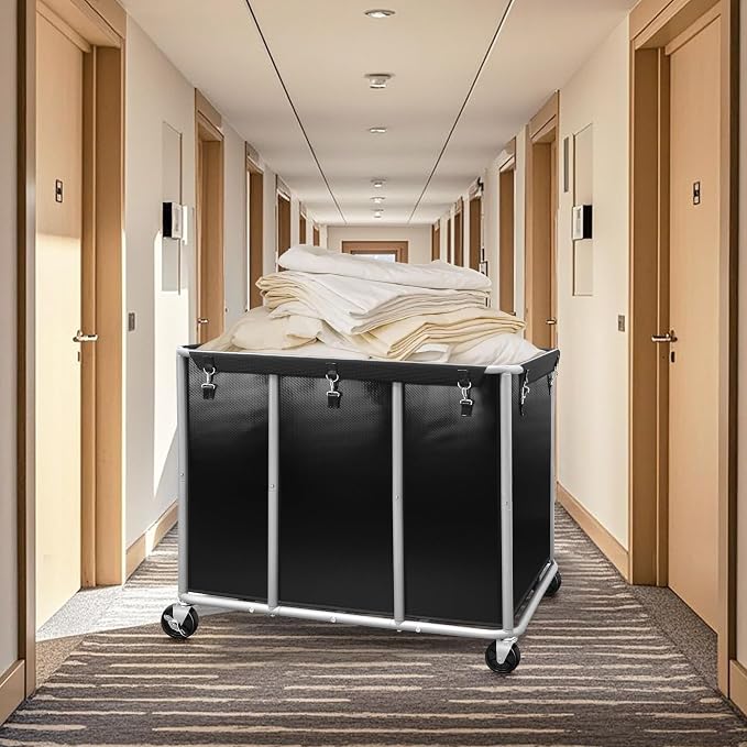 STORAGE MANIAC Commercial Laundry Cart - Image 2