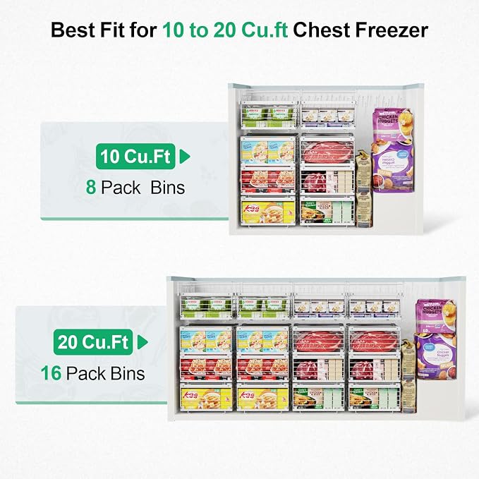 Deep Freezer Organizer Bins - Image 2