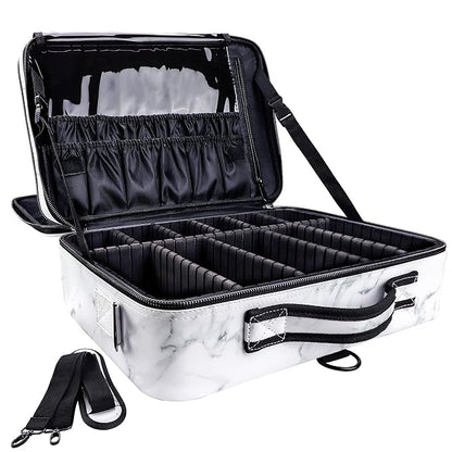 gzcz Large Capacity Travel Makeup Case Organizer, Professional Cosmetic Bags by GZCZ