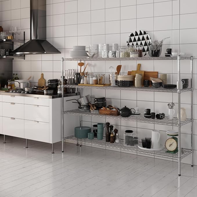 18" Deep x 72" Wide x 54" Height Wire Shelving Kit | 4-Tier | NSF Commercial - Image 2