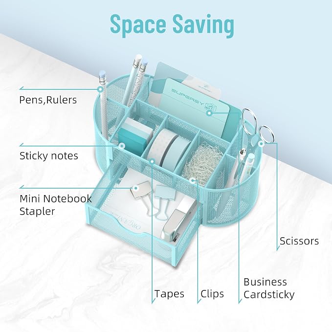 SUPEASY Mesh Desk Organizer, Desk Accessories & Workspace Organizers - Image 3