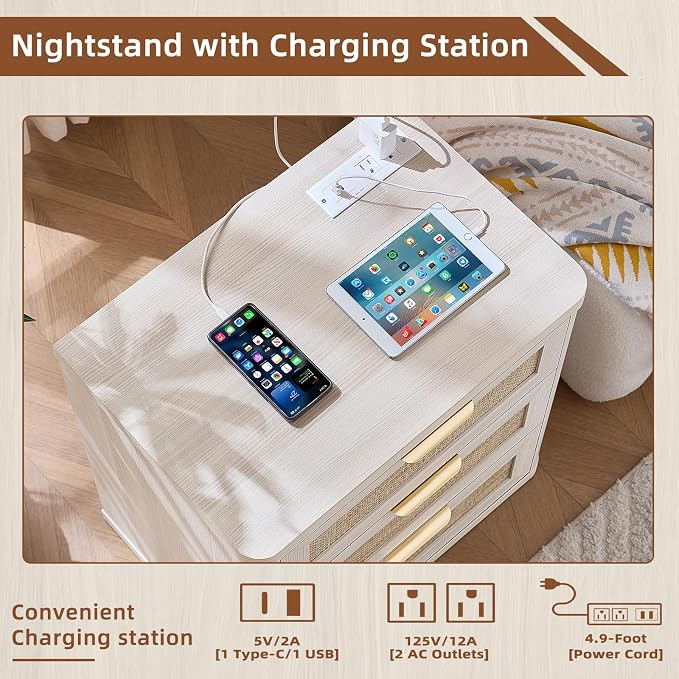 LEYAOYAO Rattan Night Stand - Image 5