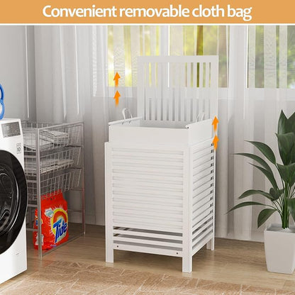 VASMIA Laundry Hamper with Lid, 90L Bamboo Large Laundry Basket with Removable - Image 4