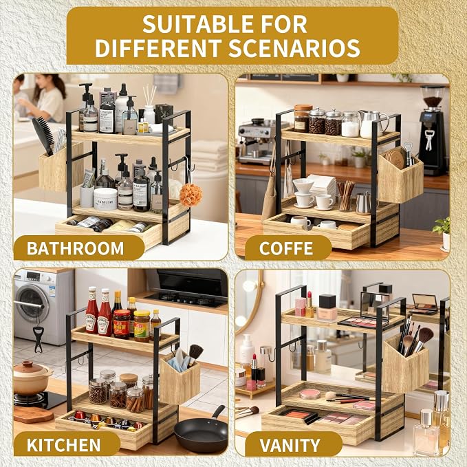 2-Tired Bathroom Counter Organizers and Storage, Bathroom Countertop Organizer - Image 7