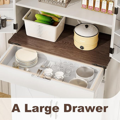 GRUSIGN 72" Kitchen Pantry Storage Cabinet - Image 5