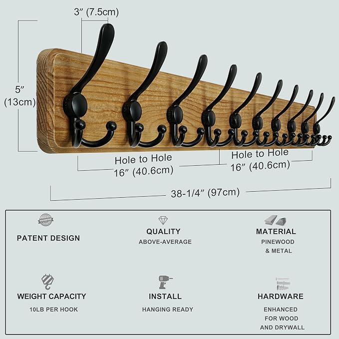 Dseap Coat Rack Wall - Image 5