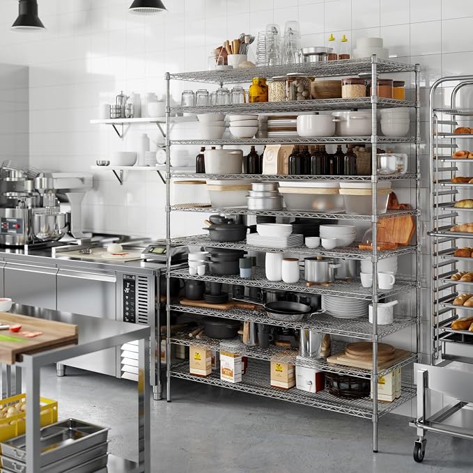 24" Deep x 60" Wide x 86" Height Wire Shelving Kit | 10-Tier | NSF Commercial - Image 7