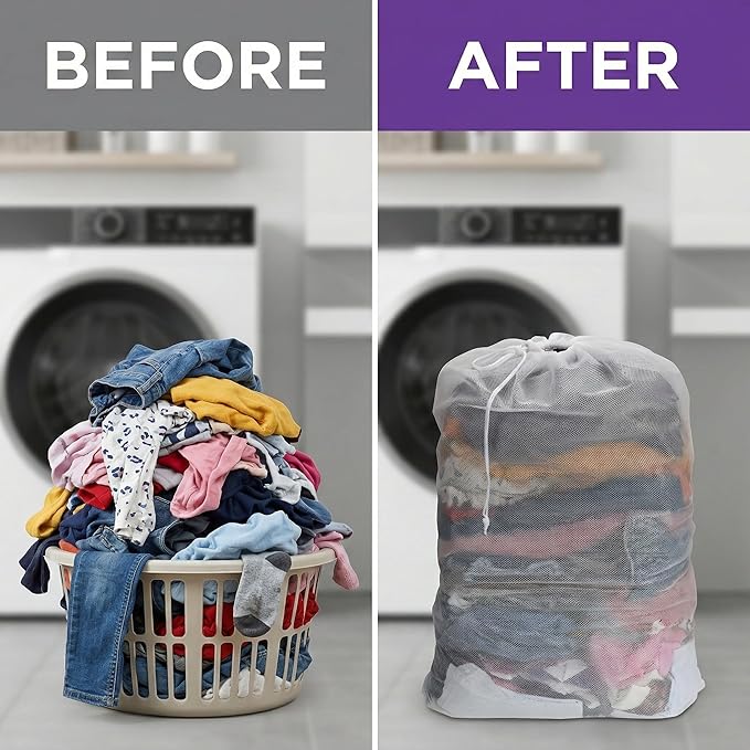Nicunom 6 Pack Mesh Laundry Bag - Image 5