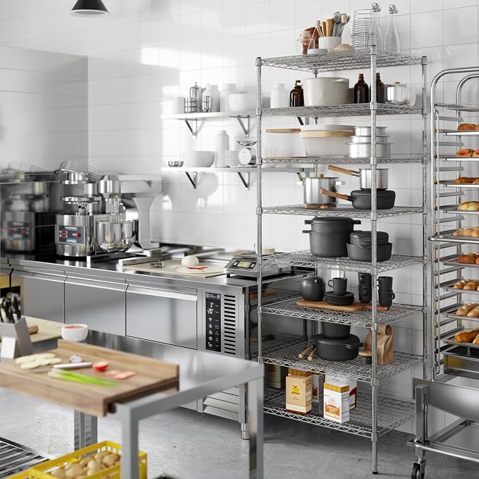 24" Deep x 30" Wide x 86" Height Wire Shelving Kit | 8-Tier | NSF Commercial - Image 4
