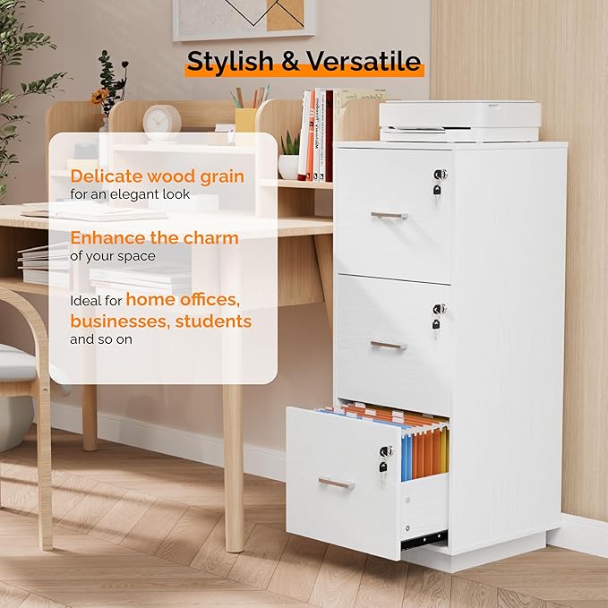 VINGLI 3 Drawer File Cabinet - Image 6
