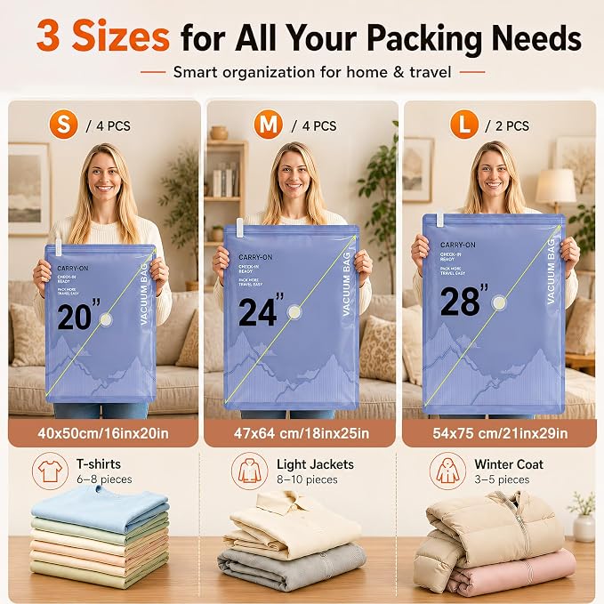 Vacuum Storage Bags with Rechargeable Cordless Pump, Space Saving Seal Bags - Image 2