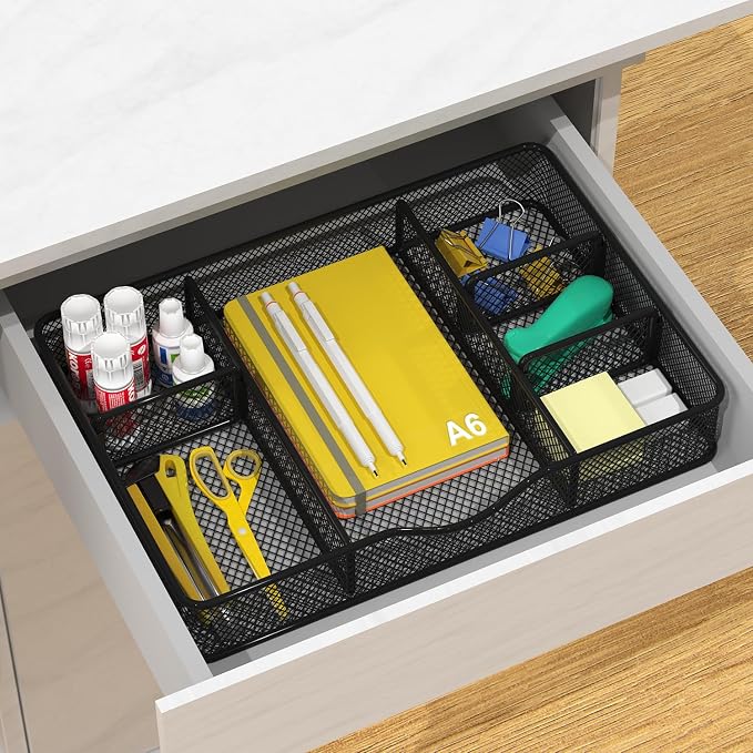 Desk Drawer Organizer Tray, Metal Mesh Drawer Organizer - Image 6