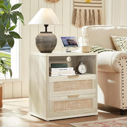 LEYAOYAO Rattan Nightstands by LEYAOYAO-Findtheshiningpointofyourideallife%EF%BC%81