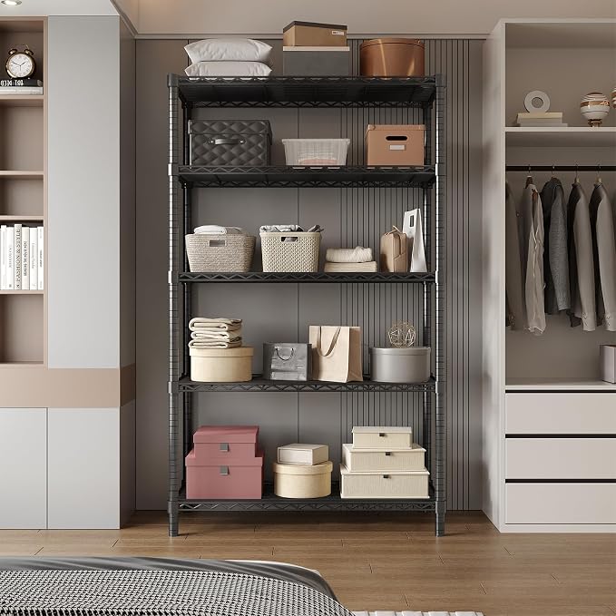 ROOMTEC 5-Tier Adjustable Wire Shelving Unit, 2000 lbs | Heavy Duty Garage Shelf - Image 5