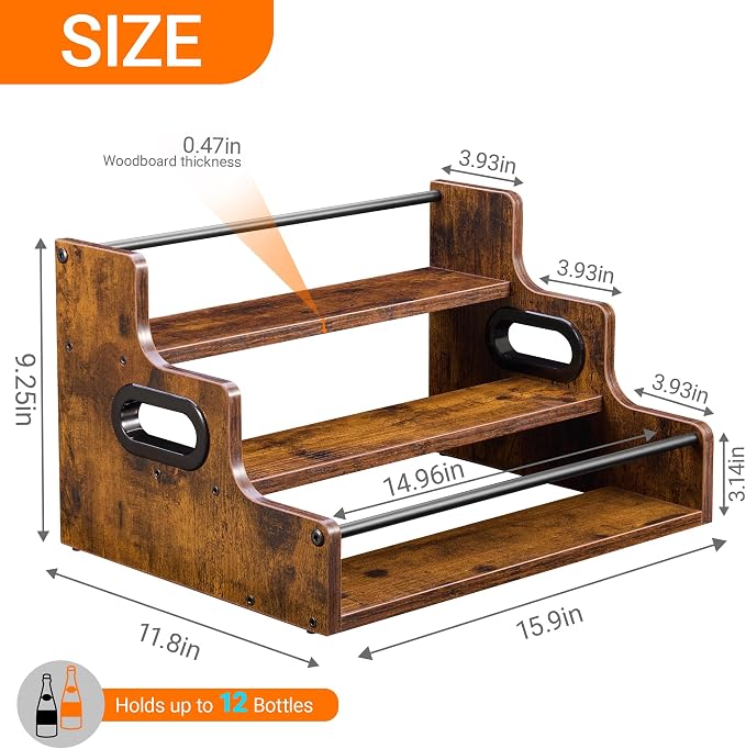 3-Tier Liquor Bottle Display Shelf - Image 3
