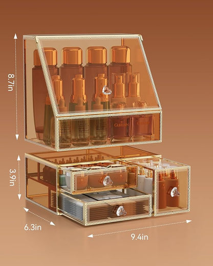 Makeup Organizer Countertop, Amber Makeup Organizer - Image 6