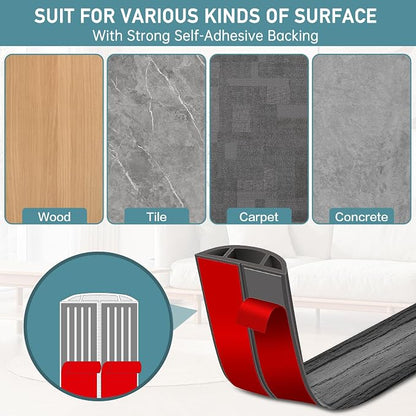 Floor Cord Cover Self Adhesive Cord Hider Floor Extension Cord Covers - Image 4