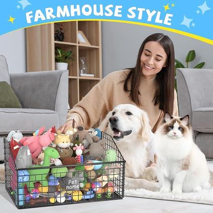 Kaiferty Indestructible Dog Toy basket, Large Toy Bin - Image 6