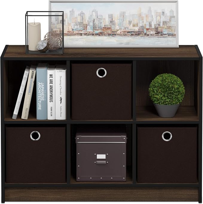 Furinno BASIC Book Shelf, 6-Cube Bookshelf - Image 4