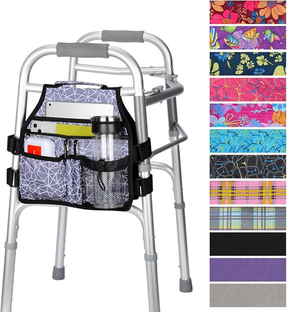 supregear Side Walker Bag, Walker Accessories Bag w/Cup Holder, Folding Walker by SupreGear
