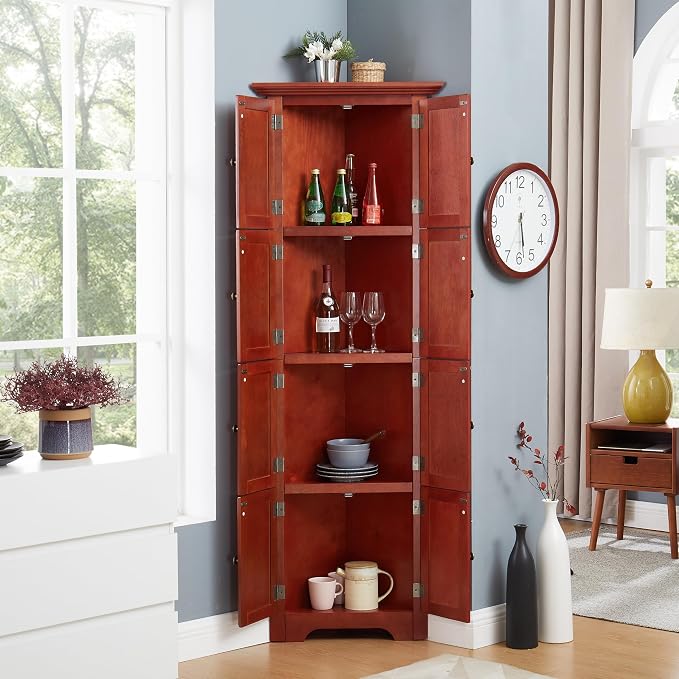 72" H Farmhouse Corner Storage Cabinet - Image 6