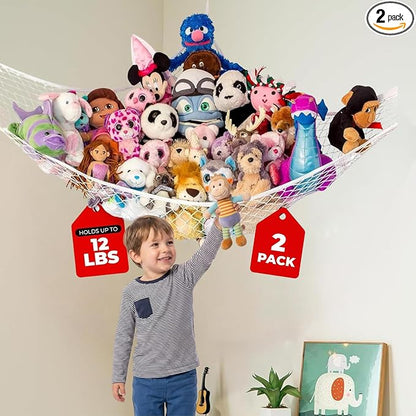 Stuffed Animal Hammock 2 Pack | Corner Stuffed Animal Storage & Plushie Net | by LillysLove