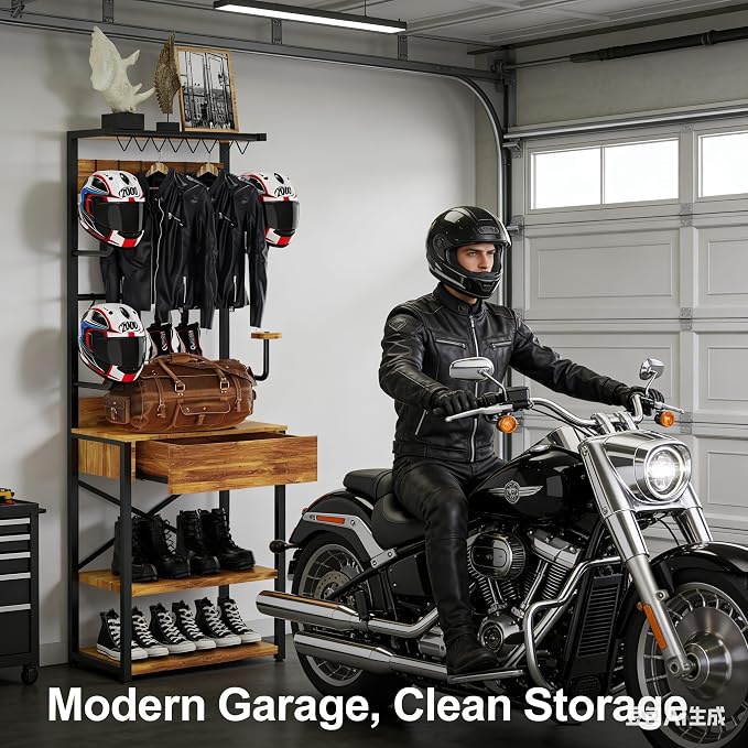 Motorcycle Helmet Holder Floor Standing, Sports Helmets, Boots & Accessories - Image 7