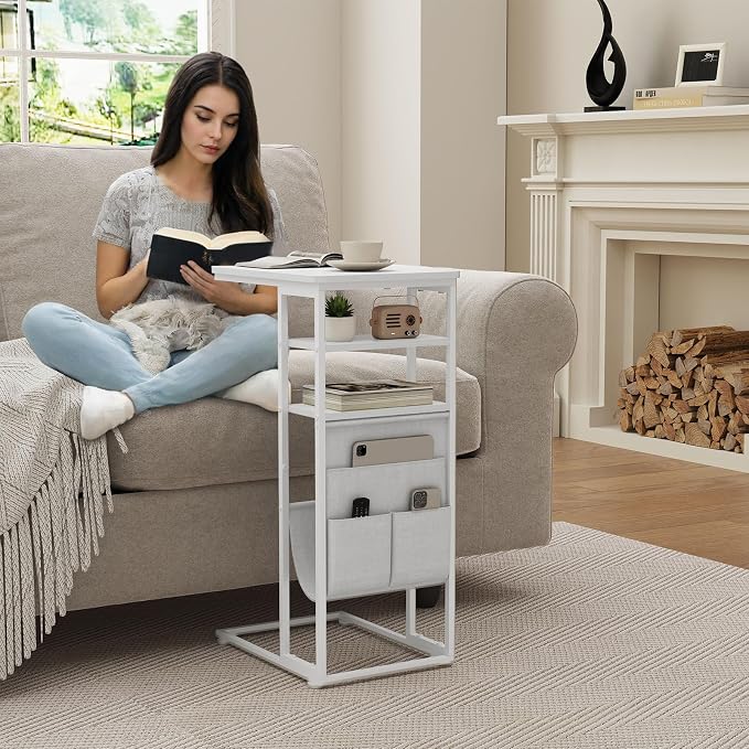 C Shaped End Table 28" 3-Tier C Table - Image 2