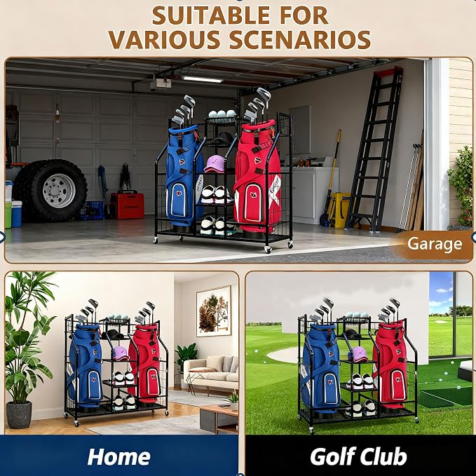 Golf Bag Storage Organizer Stand - Image 6