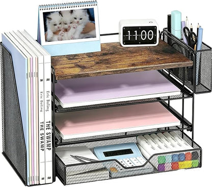 OPNICE Desk Organizer, 4-Tier Desktop File Organizer by OPNICE