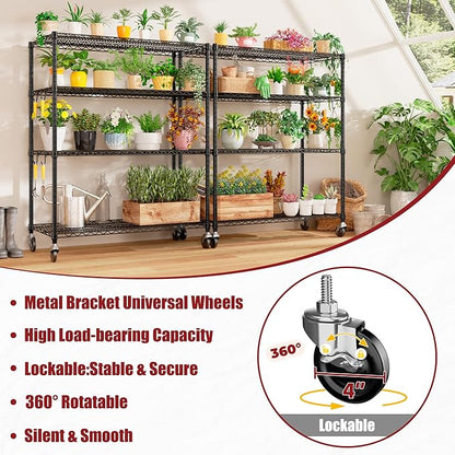 PrimeZone 6 Packs 55.5" W x 24" D x 80" H Heavy Duty Wire Storage Shelves - Image 6