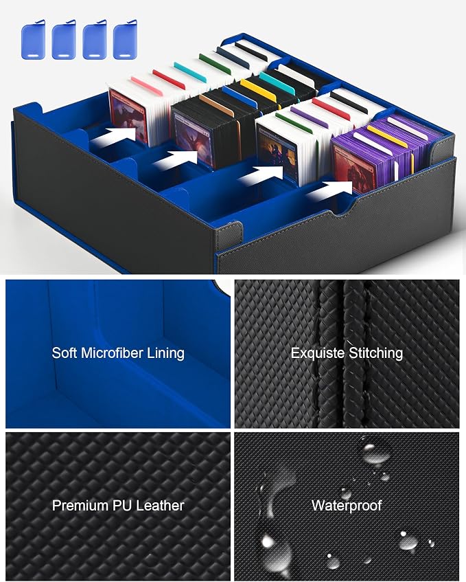ZLCA Card Storage Box for MTG PTCG, Commander Deck Box Holds 3200+ Cards - Image 6