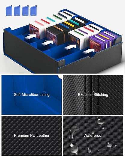 ZLCA Card Storage Box for MTG PTCG, Commander Deck Box Holds 3200+ Cards - Image 6