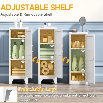 46"H White Metal Locker with 1 Lockable Door and 2 Adjustable Shelves - Image 5