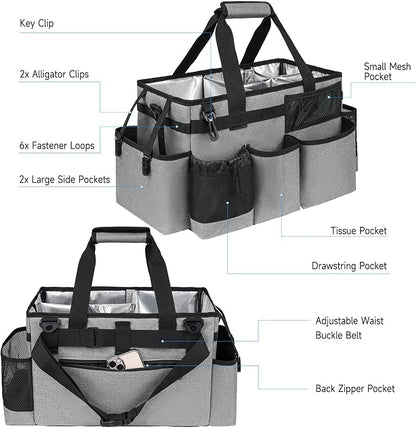 Cleaning Caddy Bag, Large Cleaning Supplies Organizer - Image 3