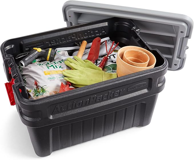Rubbermaid ActionPacker 24 Gal Lockable Storage Box Pack of 2, Industrial - Image 7