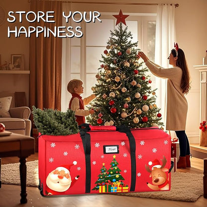 Christmas Tree Storage Bag, Fits Up to 9Ft Xmas Disassembled Tree, Heavy Duty - Image 7