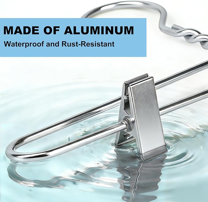 Quality 14" Silver Aluminum Clip Hangers – 10-Pack - Image 7