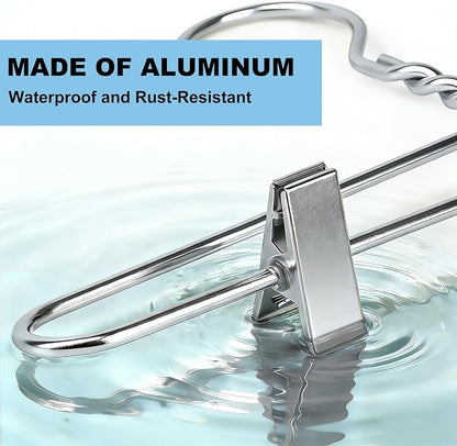 Quality 14" Silver Aluminum Clip Hangers – 10-Pack - Image 7