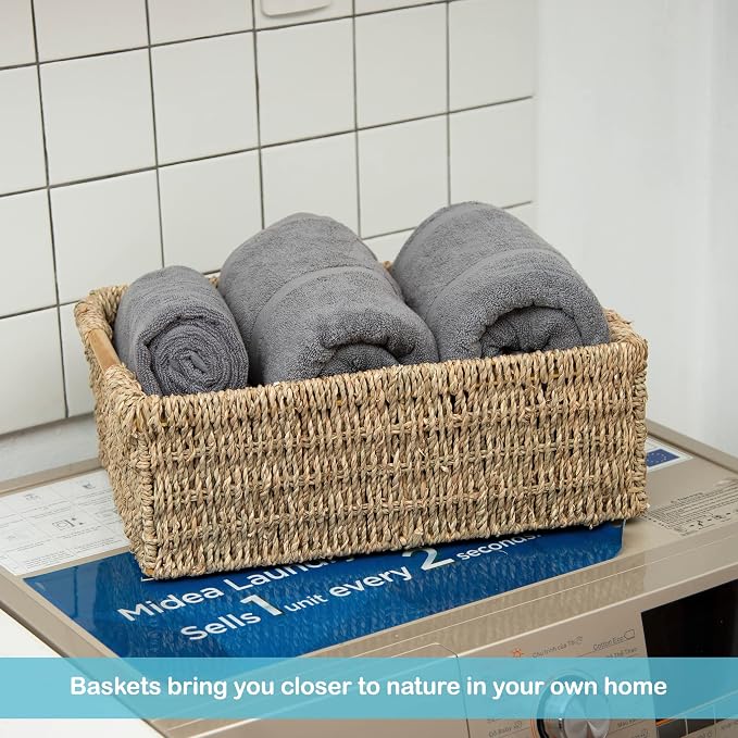 Large Natural Wicker Basket Rectangular - Image 7