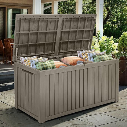YITAHOME 220 Gallon Large Outdoor Storage XL Deck Box w/Divider - Image 2