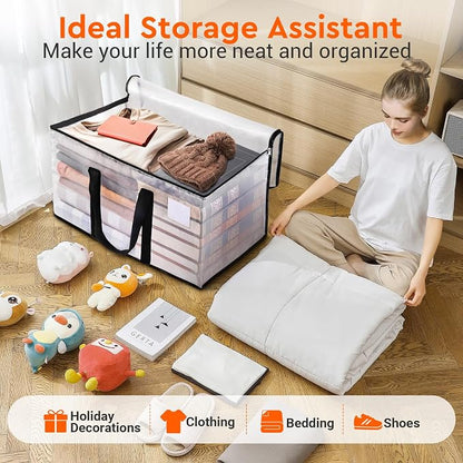 BlissTotes 4-Pack Heavy Duty Extra Large Clear Moving Bags, Reinforced Handles - Image 6