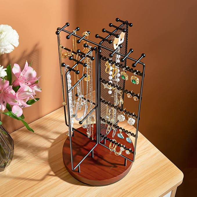 ProCase Rotating Jewelry Organizer Stand Earring Holder Organizer - Image 2