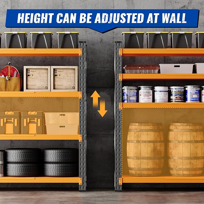 BYNSOE 78.8" W Storage Shelves 7000lbs Garage Metal Shelving Heavy Duty Garage - Image 4