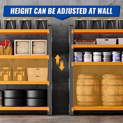 BYNSOE 78.8" W Storage Shelves 7000lbs Garage Metal Shelving Heavy Duty Garage - Image 4