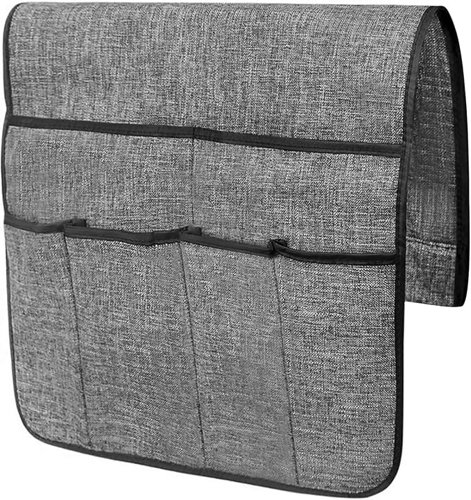 IPENNY Cotton Linen Sofa Couch Remote Control Holder Chair Armrest Caddy Pocket - Image 4